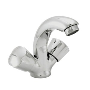 Somany Ether Centre Hole Basin Mixer with Braided Hose 272200150051