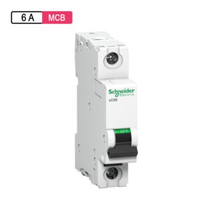 Schneider Electric Acti 9 AC MCB 6A C Curve 1M 1Pole xC60 ISI