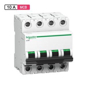 Schneider Electric Acti 9 AC MCB 10A D Curve 4M 4Pole xC60 ISI