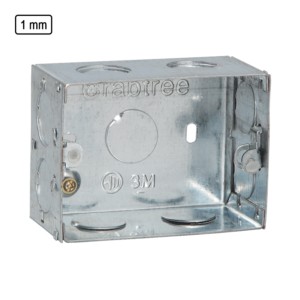 Crabtree 3M Flush Metal GI Box 1mm thickness