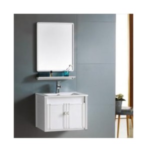 Johnson Grace Pearl 80cm Wall Hung Cabinet with Basin 800x470x460mm and Mirror with Shelf 740x22x680mm