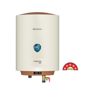 Havells Monza Digi Electric Water Heater 10L Ivory-Brown 2Kw