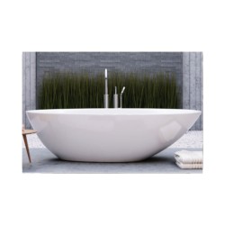 Jaquar Eggy 1700x850x450mm Free Standing Bath Tub with Over Flow & Drain