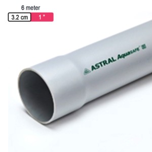 Astral Aquasafe Solvent Fitted Pipes 6meter 3.2cm 1inch