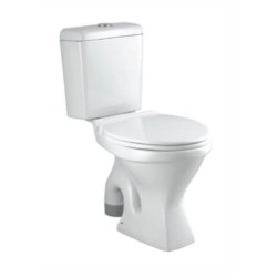 Parryware Indus 690x365x830mm S-230 Warm floor mounted coupled closet with E8094 Solid Seat Cover and Dual Flush C0769 Cistern