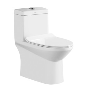 Cera Cam S Trap 665x365x720 Snow White One Piece Water Closet with Duroplast slim seat cover and twin swirl flush