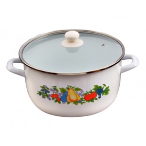 Nolta Enamel Regular 5.50L 26cm Pot + Glass Lid