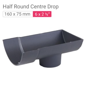 Star Rain Water Harvester Half Round Centre Drop 160x75mm 6x2.50 I