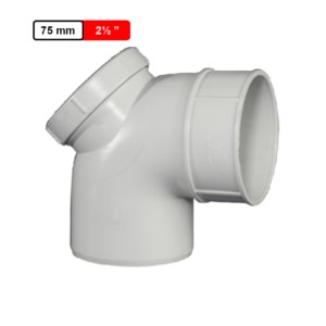 Krishi PVC Door Elbow 87.5 Socket 75mm 2.5inch