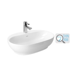 Cera Cafe Thin Rim 600x400 Snow White Table Top Wash Basin